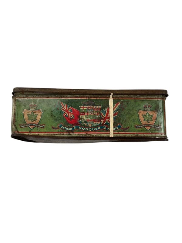 WW1 Canadian CEF Biscuit Tin 1915 Dated EMPTY