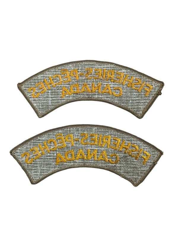 Fisheries Canada Shoulder Titles Insignia Pair