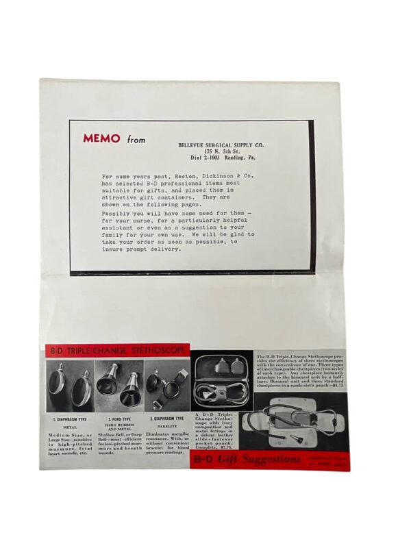 US B-D Products of Leather No X4680 Nurses Case With Contents In Original Packaging