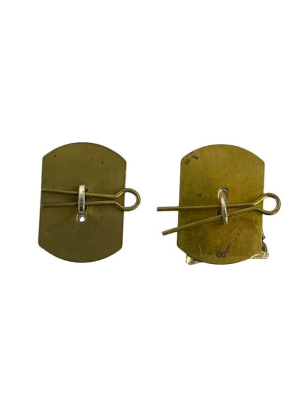 British 5th Royal Inniskilling Dragoons Guards Staybright Collars Insignia Pair