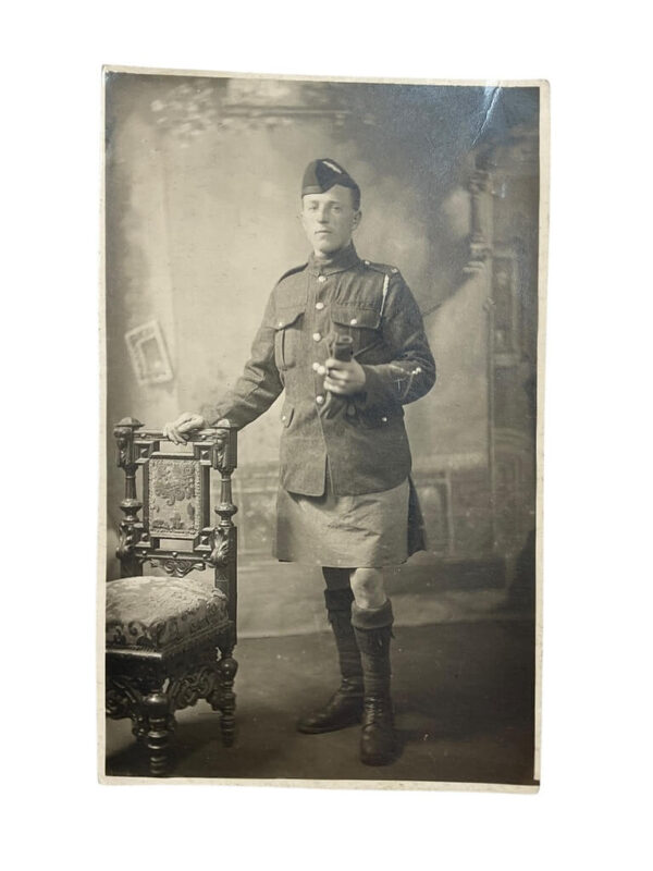 WW1 British BEF Scottish Highland Photo Postcard