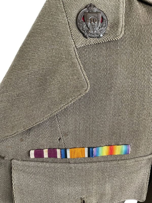 WW1 Canadian CEF 10th Railway Troops Officers Named Uniform Grouping With Div Patches