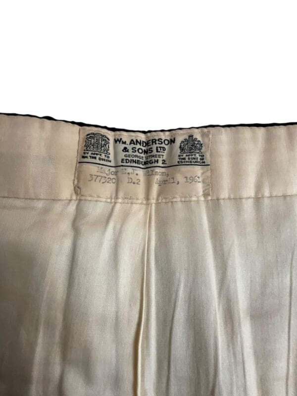 Canadian Essex Scottish Officers Tartan Kilt 34 Inch Waist 26 Inch Drop