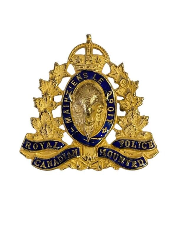 WW2 Royal Canadian Mounted Police RCMP Officers Cap Badge 1973 CENTENNIAL