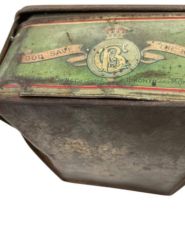 WW1 Canadian CEF Biscuit Tin 1915 Dated EMPTY
