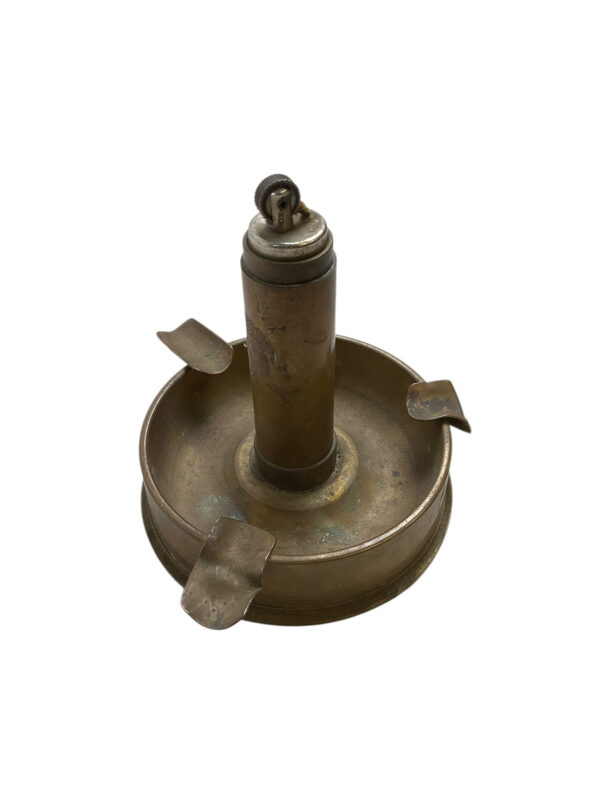 WW2 Canadian 25 Pounder Lighter and Ashtray Trench Art Dated 1945
