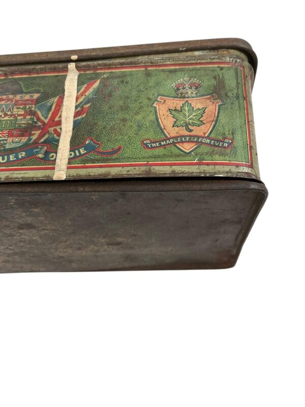 WW1 Canadian CEF Biscuit Tin 1915 Dated EMPTY