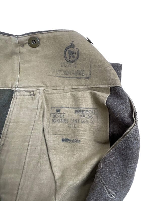 WW2 Canadian Army Battle Dress Pants C Broad Arrowed 1945 Dated