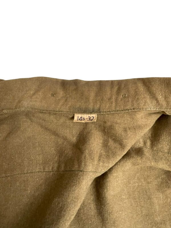 WW2 US Army Other Ranks Shirt Size 14 1/2 with Gas Flap