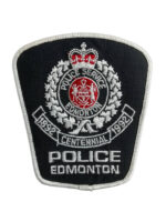 Canadian Alberta Edmonton White Border Police Service Patch