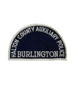 Canadian Ontario Halton County Auxiliary Burlington White Border Police Patch