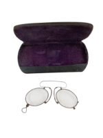 Victorian Pince Nez Reading Glasses With Original Case