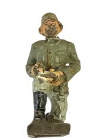 WW2 German Army Heer Kneeling Scribe Elastolin Toy Soldier