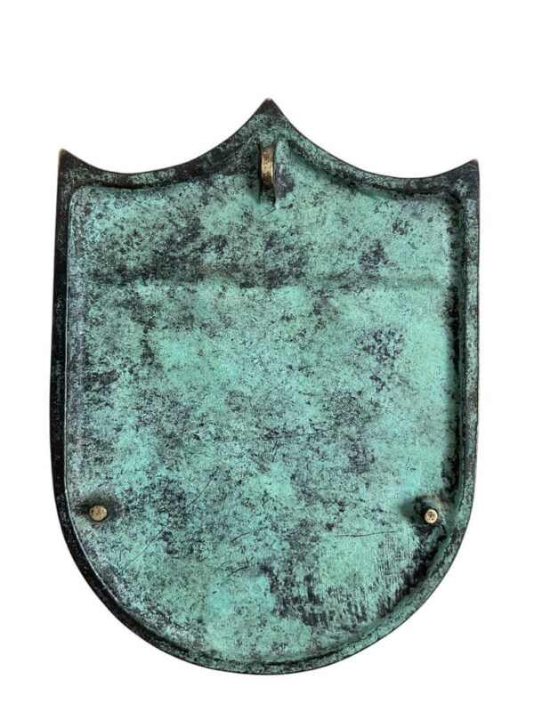 WW2 German Kriegsmarine Z2 Destroyer Coat of Arms Bronze Ships Plaque 5 3/4 X 4 1/2 Inches