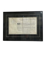 Canadian Officers Commission New Brunswick Militia 1824 Framed