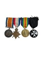 WW1 British Royal Naval Air Service Trio Medal Group With St. John's Medal