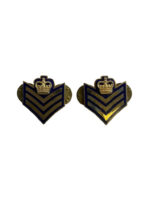 Royal Canadian Mounted Police RCMP Sergeant Major Rank Collars Insignia Pair