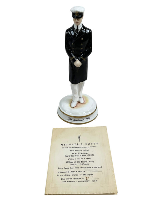 British RN Navy Michael J. Sutty Bone China Tropical Dress Figure REPAIRED