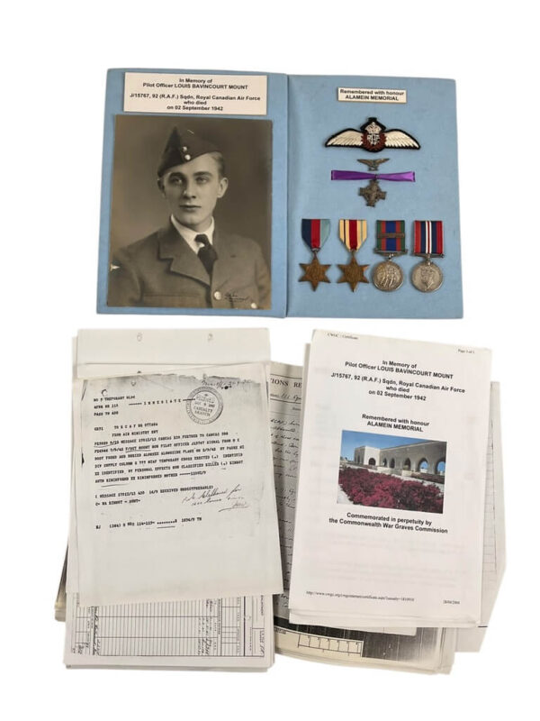 WW2 Canadian RCAF Fighter Pilot Memorial Cross Medal Group With Research