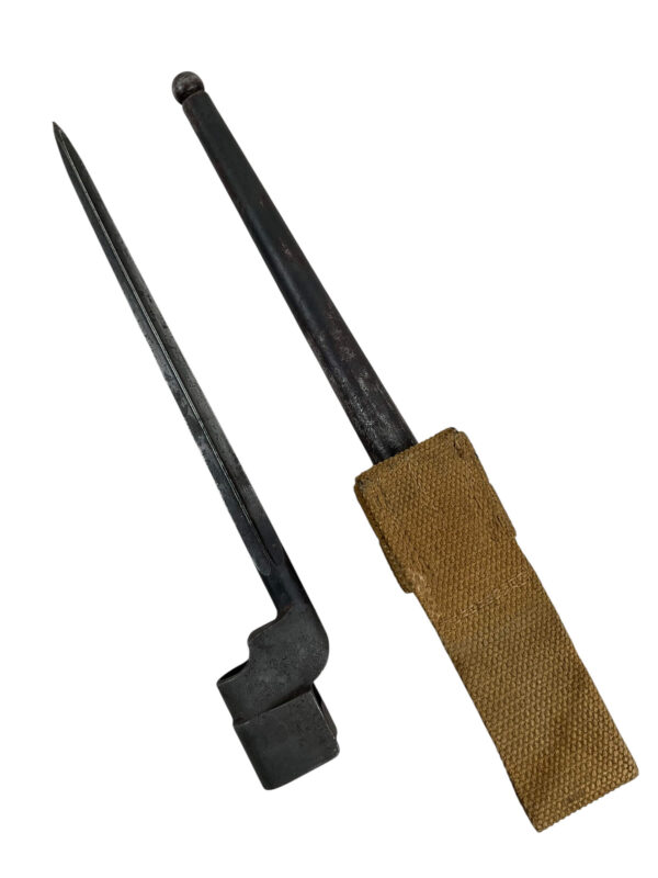 WW2 British Spiked Bayonet Cruciform Blade With Frog RARE